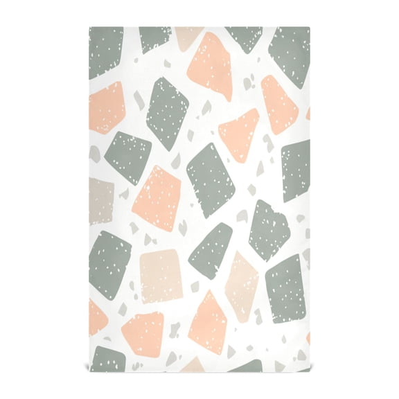 Terrazzo Floor Pattern Decorative Waffle Towel Kitchen Dishcloth 28x18in Multi-Use Tea Towel