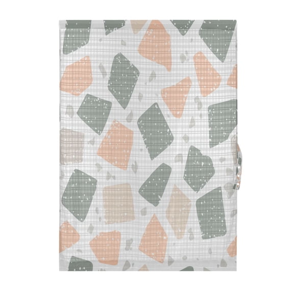 Terrazzo Floor Pattern Door Curtain 25x40in Privacy Mesh with UV Protection Tie Back Rod Pockets