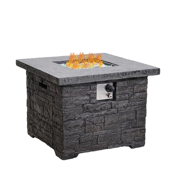 Terrazzo Propane Fire Pit Table  Modern Outdoor Heater for Patios, Gardens, & Gatherings