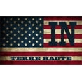 thumbnail image 1 of Terre Haute IN Indiana Vigo County Vintage US Flag Decal Bumper Sticker 3M Vinyl 3" x 5", 1 of 3