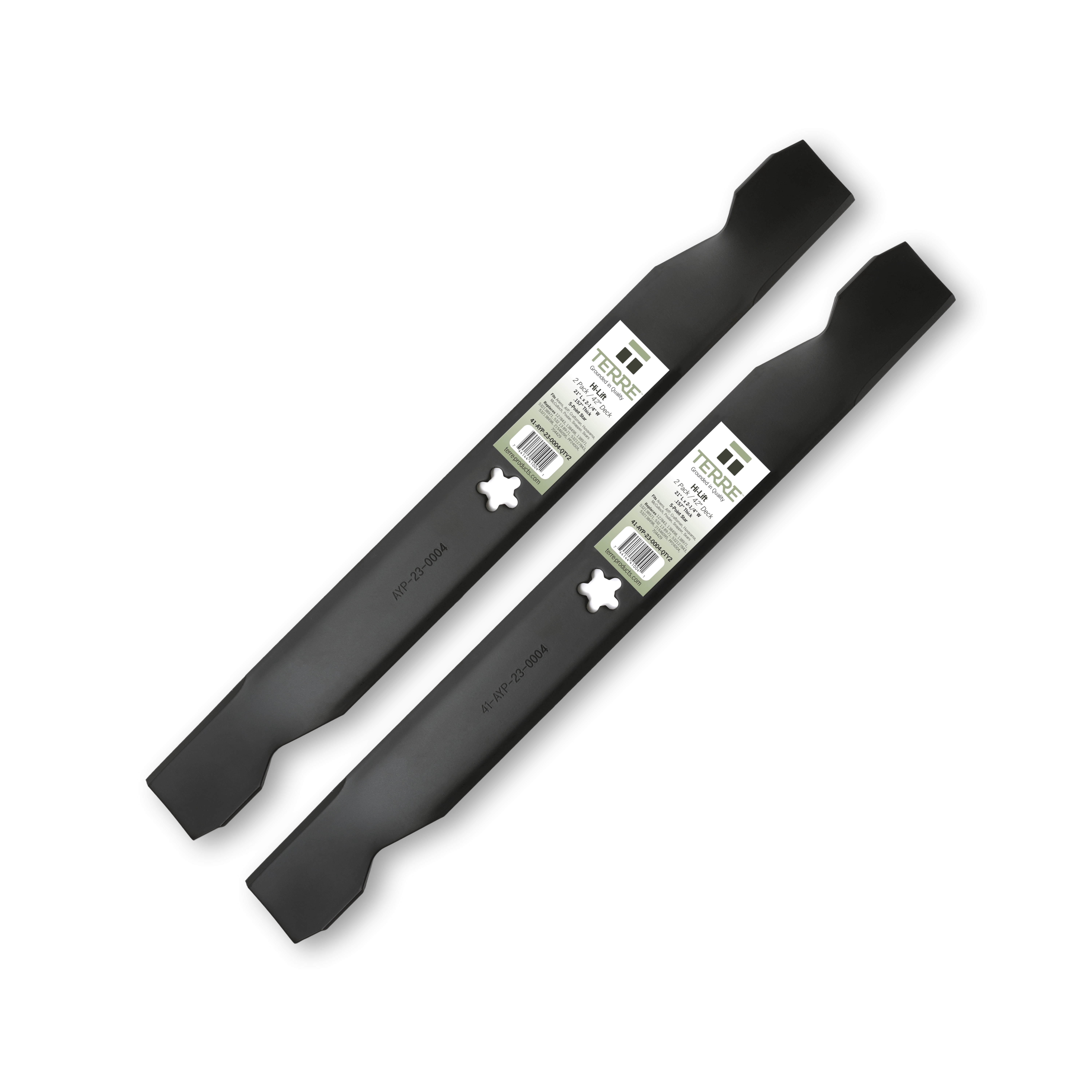 Terre 42 Inch Hi Lift Lawn Mower Blades for Ariens, Craftsman, Husqvarna