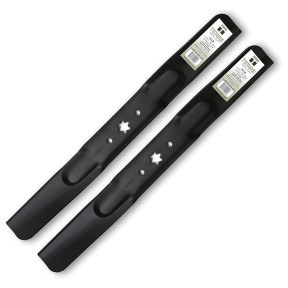 Terre Products, 2 Pack High Lift Lawn Mower Blades, 46 Inch Deck, Compatible with Troy Bilt, MTD XT1, XT2, Cub Cadet LT46, LTX1045, LTX1046, Replacement for 742-04244, 754-04244, 942-04244a, 942-04290