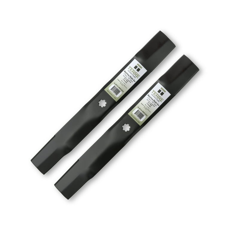 Terre Products 2 Pack Mulching Lawn Mower Blades 42 Inch Deck Compatible with John Deere Replacement for AM137327 AM141032 M154061 Walmart