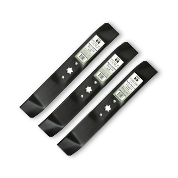 Terre Products, 3 Pack Mulching Lawn Mower Blades, 46 Inch Deck, Compatible with Cub Cadet, MTD, Replacement for 172-7926, 742-0611, 742-0611A, 742-4125, 742-04125, 742-0644, 942-04125, 942-0644