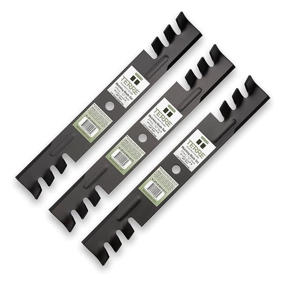 Terre Products, 3 Pack Mulching Lawn Mower Blades, 52 Inch Deck, Compatible with Ariens Promaster, Replacement for Ariens 00273100, 539100341, Scag 482878, 481707, 481711, Exmark 103-2508
