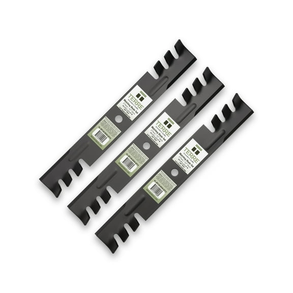 Terre Products, 3 Pack Mulching Lawn Mower Blades, 52 Inch Deck, Compatible with Ariens Promaster, Replacement for Ariens 00273100, Husqvarna 539100341, Scag 482878, 481707, 481711, Exmark 103-2508