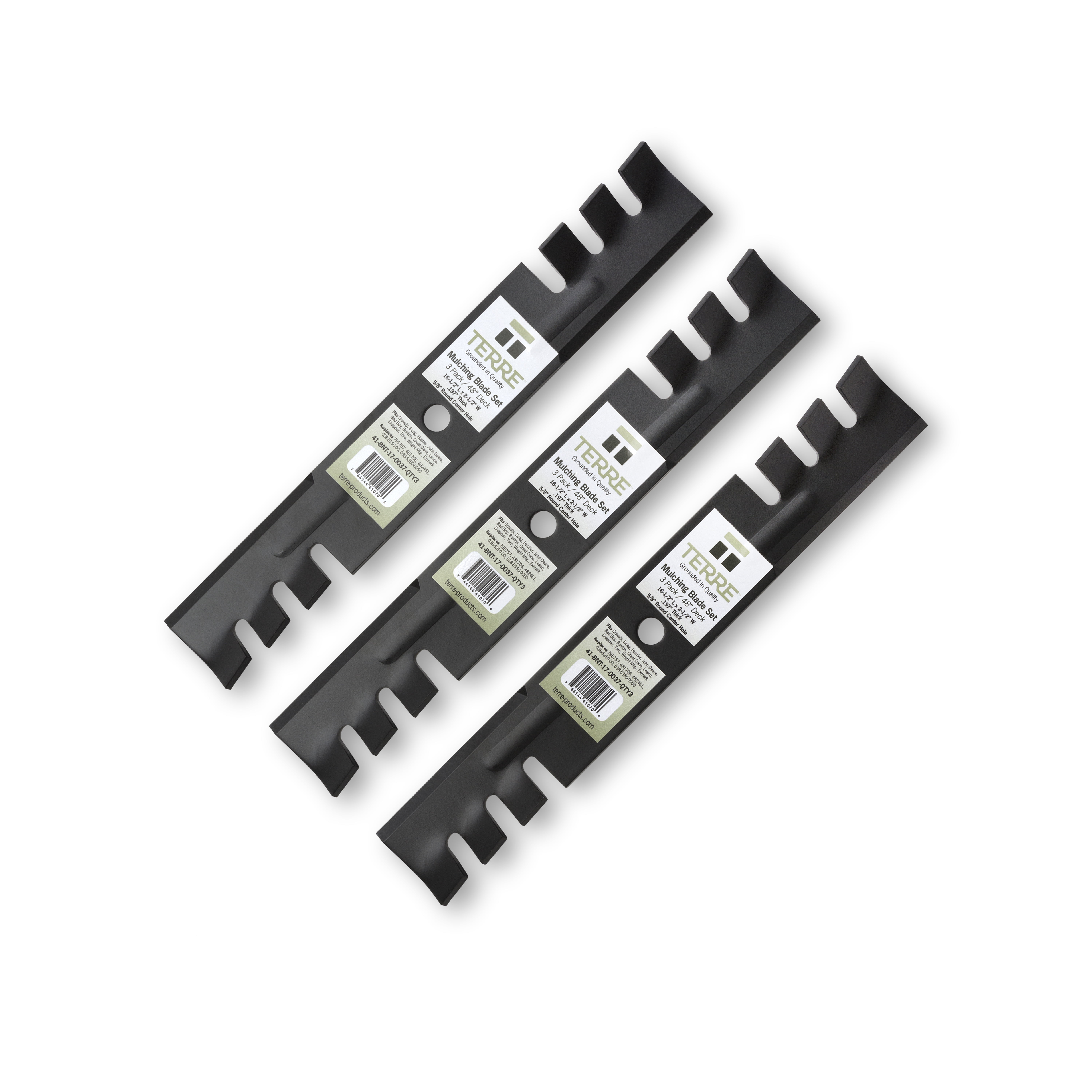 Terre Products 48-Inch Mulching Lawn Mower Blades for Gravely