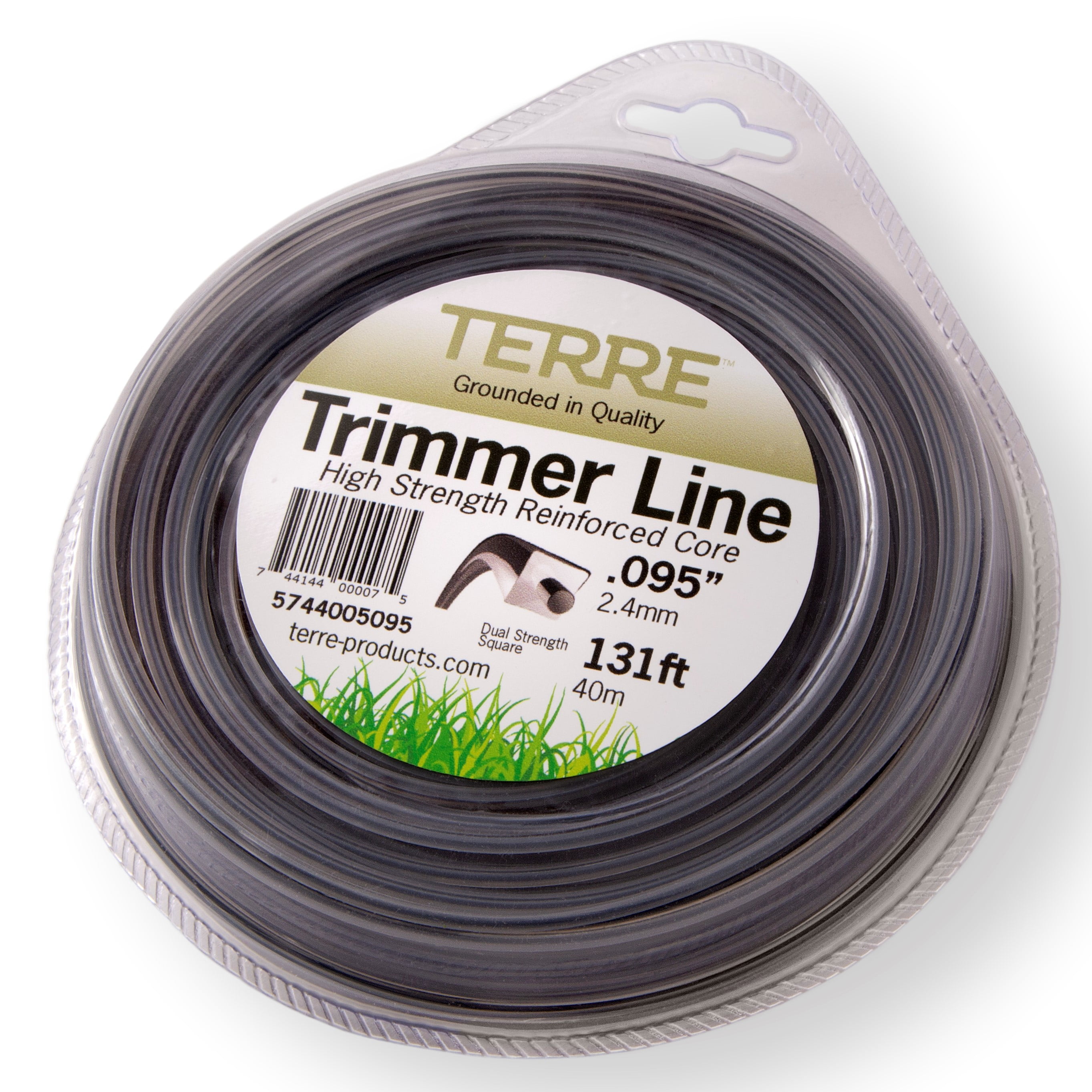 Terre Products Commercial Grade 095 Trimmer Line Square, 1/2 lb. Dual