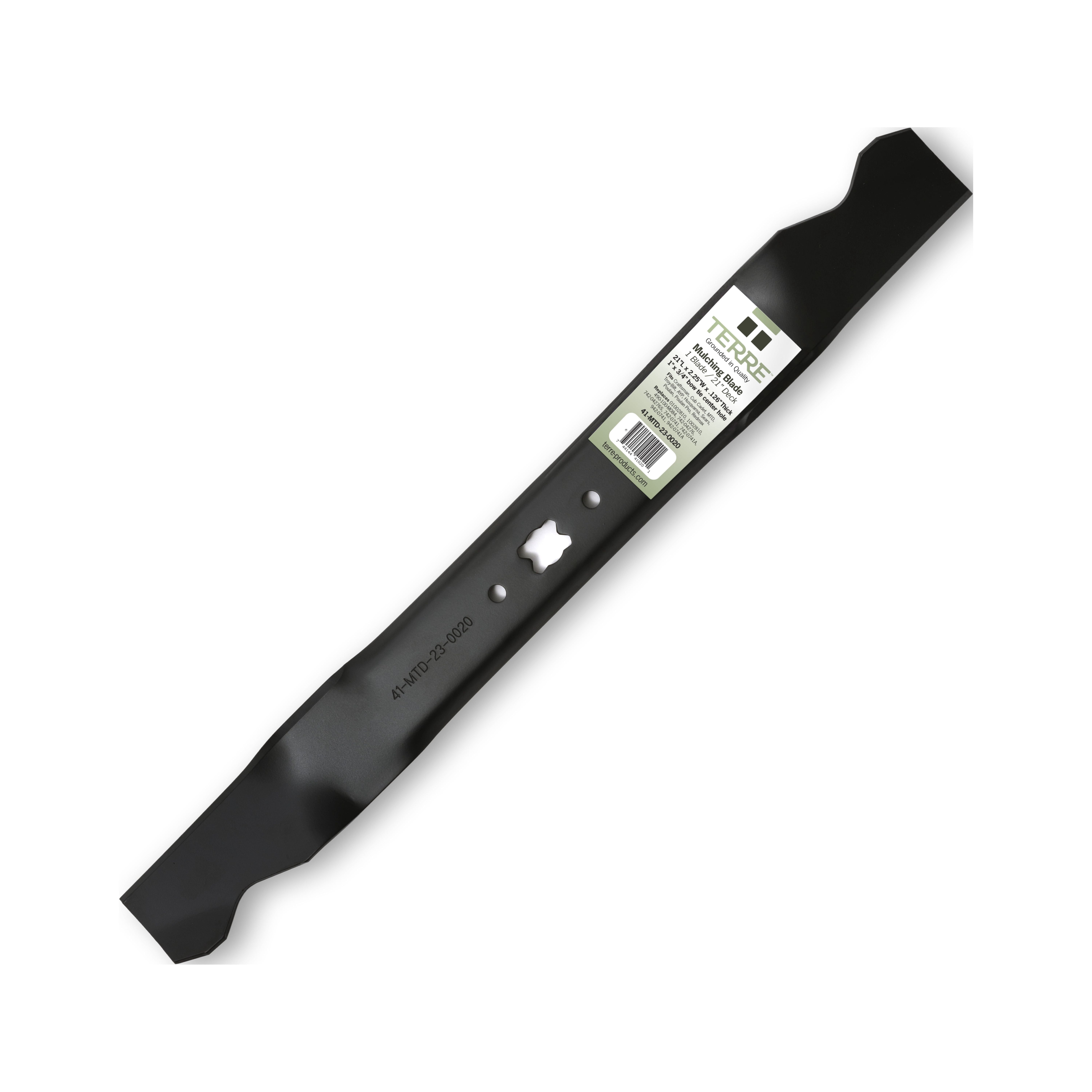 Terre Mulching Lawn Mower Blade, 21 in for MTD, Cub Cadet, TroyBilt