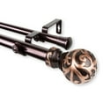 thumbnail image 1 of Terreca Double Curtain Rod 1" OD 160-240 inch - Bronze, 1 of 3