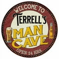 thumbnail image 1 of Terrell's Man Cave 12" Round Metal Sign Kitchen Bar Wall Décor 200120035447, 1 of 1