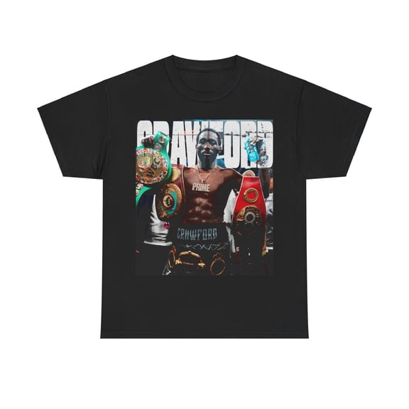 Terrence Crawford Heavy Cotton Tee, Boxing Tee, Workout Gear, Graphic Tee, Vintage Style Shirt, Boxing Fan Gift, Mens Shirts, Champion Shirt