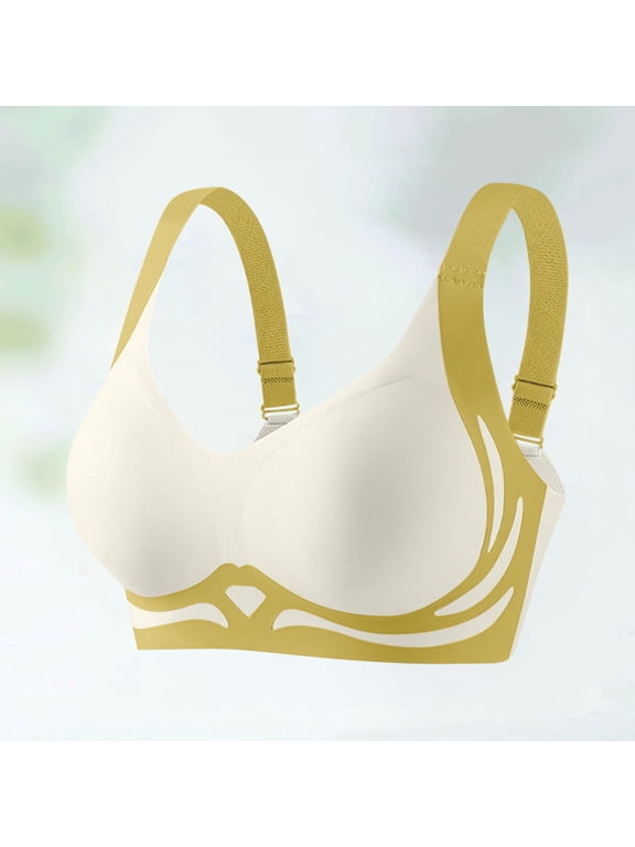 Bras for Women Supportive Wireless Push Up Bra Full Coverage Seamless Plus Size Bra Everyday Bras