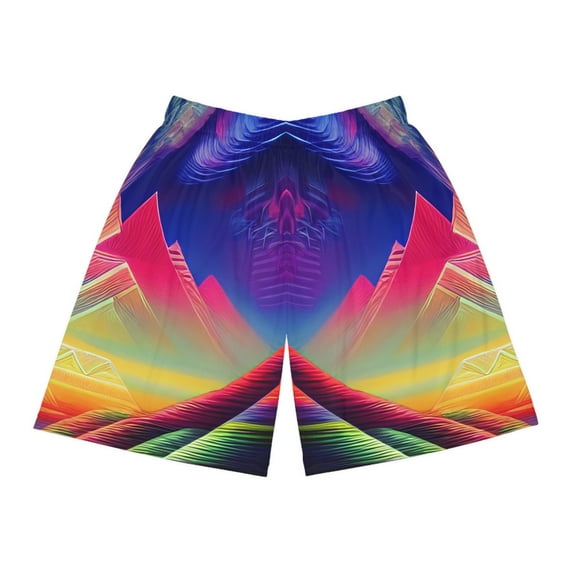 'Terrestrial Mountain' Basketball Shorts (AOP)