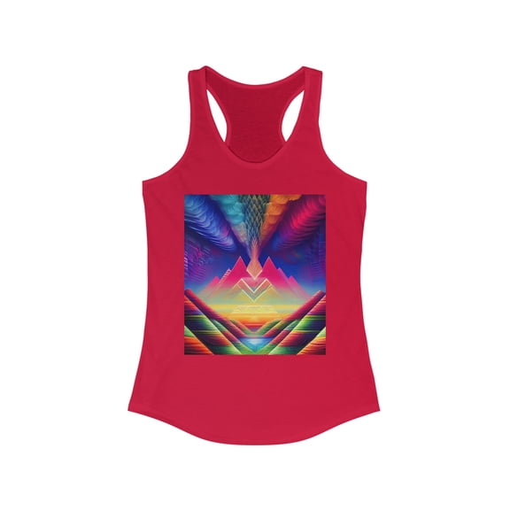 'Terrestrial Mountain' Women's Ideal Racerback Tank