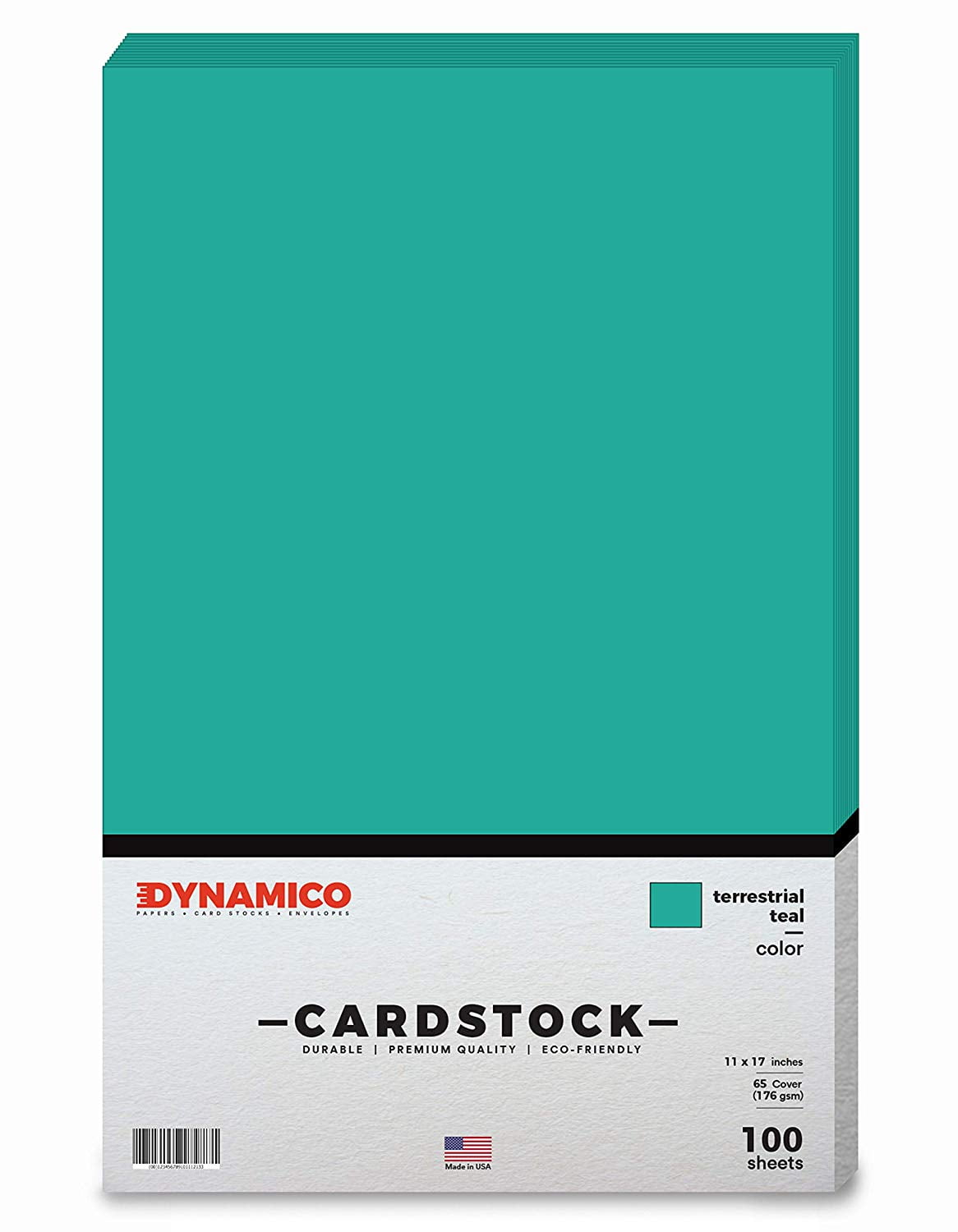 Terrestrial Teal 11 x 17" Cardstock Paper - Tabloid/Ledger - for Cards and Stationery Printing | Medium weight 65 LB (175 gsm) Cover Card Stock | 100 Sheets Per Pack