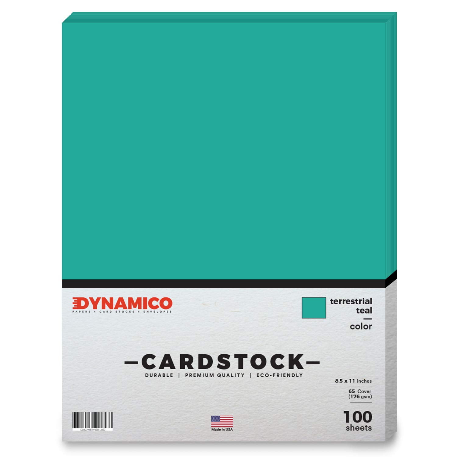 Terrestrial Teal Cardstock Paper – 8 1/2 x 11" Medium weight 65 LB (175 gsm) Cover Card Stock - for Cards, Invitations, Brochure, Award, and Stationery Printing - 100 Sheets Per Pack