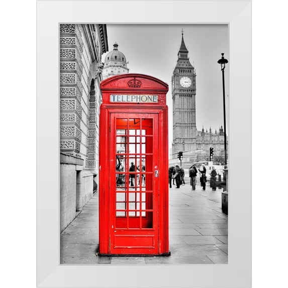 Terrible, Aurelien 14x18 White Modern Wood Framed Museum Art Print Titled - London Phone