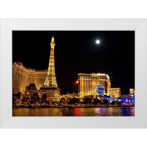 Terrible, Aurelien 24x18 White Modern Wood Framed Museum Art Print Titled - Paris-Vegas