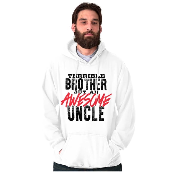 Terrible Brother Awesome Uncle Men's Big & Tall Graphic Hoodie Brisco Brands 3X