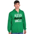 thumbnail image 1 of Terrible Brother Awesome Uncle Zip Hoodie Sweatshirt Men Brisco Brands 2X, 1 of 6