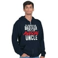 thumbnail image 1 of Terrible Brother Awesome Uncle Men Big & Tall Zip Hoodie Brisco Brands 2X, 1 of 6