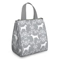 thumbnail image 1 of Terrier Dog Silhouette Dog and Flower Floral Insulated Lunch Bag for Women & Adults,Large Portable Soft Cooler Lunch Bag,Thermal Food Storage Tote with Pearl Cotton,8.66L,8.75x5.75x9.5 Inch, 1 of 6