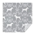 thumbnail image 1 of Terrier Dog Silhouette Dog and Flower Floral Square Tablecloth,Waterproof Square Table Cover,Wipeable Spillproof Washable Table Cover for Home Kitchen Party Decor 42"X42"(107x107cm), 1 of 6