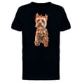 thumbnail image 1 of Terrier Puppy Girl Painting Tee Men's -Image by Shutterstock, 1 of 2