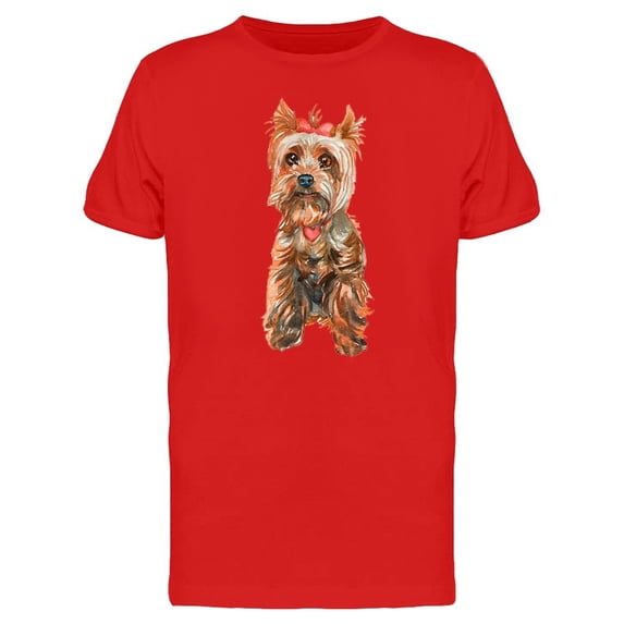 Terrier Puppy Girl Painting Tee Men's -Image by Shutterstock