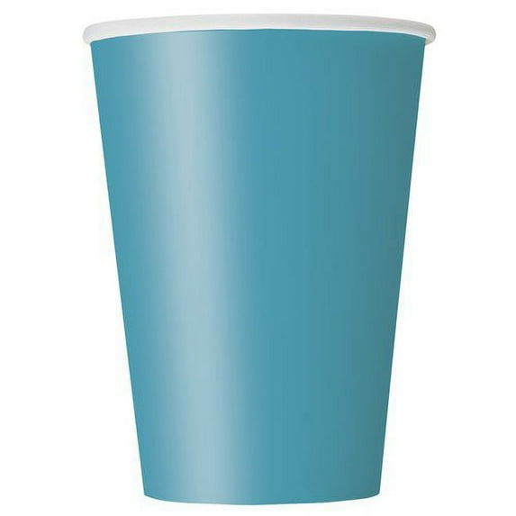 Terrific Teal Paper 12oz Cups, 10ct