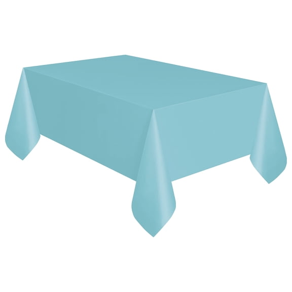 Unique Rectangular Plastic Table Cover, 54" x 108", 1 Count, Teal
