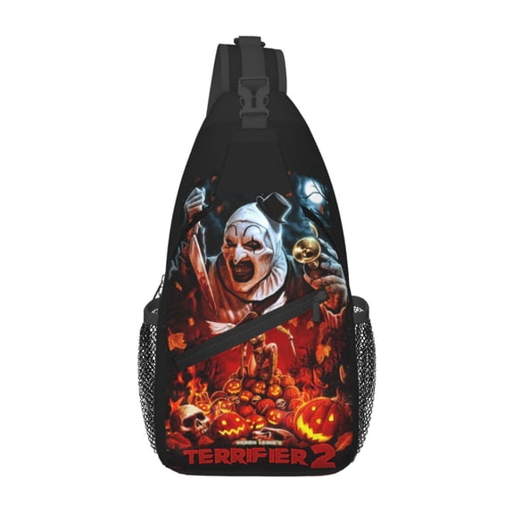 Terrifier 2 Sling Bag Crossbody Sling Backpack Chest Bag Daypack Purses Shoulder Bag For Women Men Travel Hiking