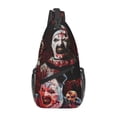 thumbnail image 1 of Terrifier 2 Sling Bag Crossbody Sling Backpack Chest Bag Daypack Purses Shoulder Bag For Women Men Travel Hiking, 1 of 7