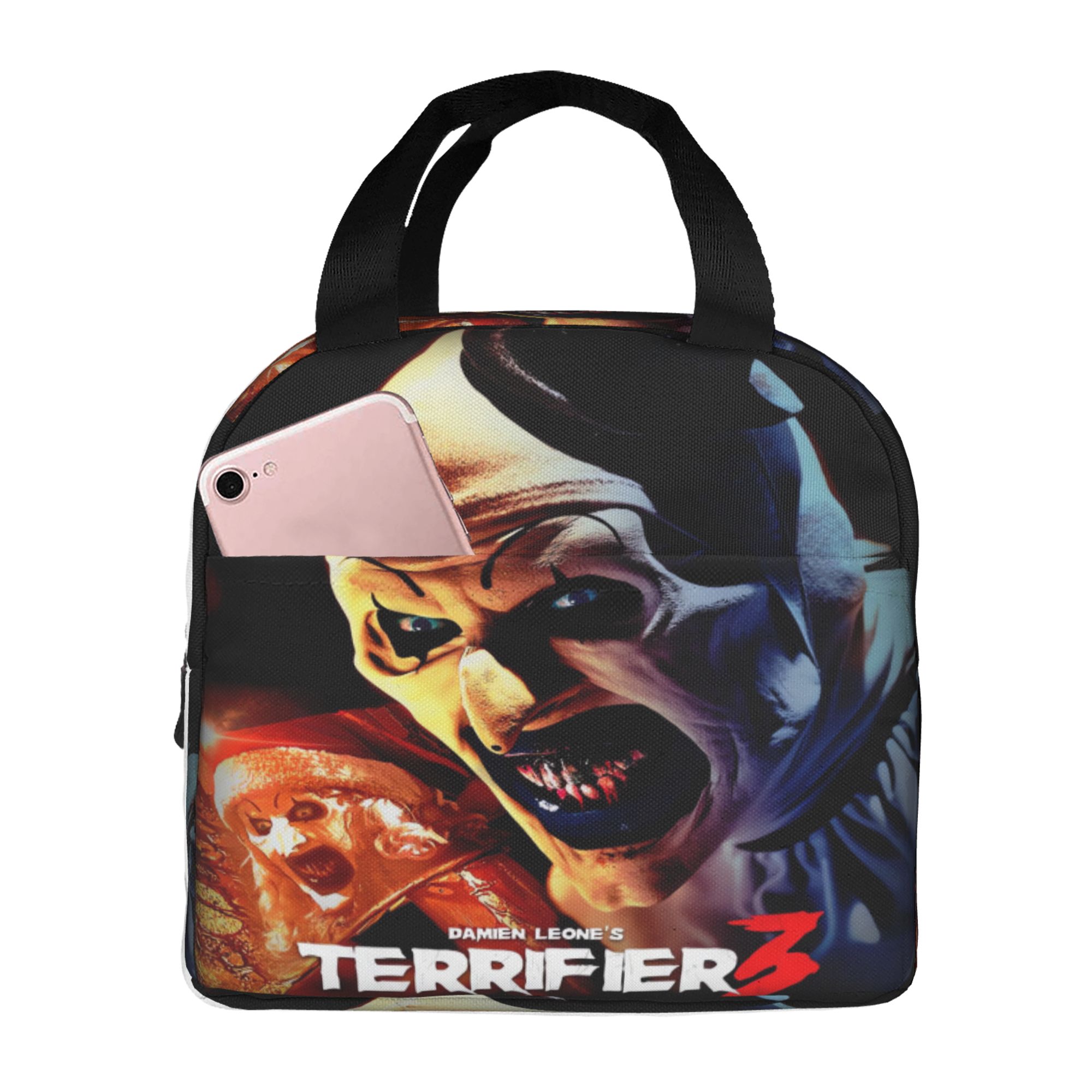 Terrifier Lunch Box Terrifier 3 Lunch Bag Tote Bag Insulated Lunch Box Picnic Beach Fishing ...