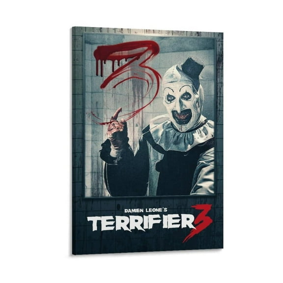 Terrifier 3 Movie Poster Wall Art Living Room Posters Horror Poster Canvas Art Poster And Wall Art Picture Print Modern Family Bedroom Decor Posters