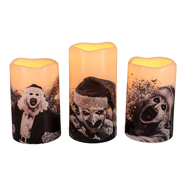 FIERTE Apadialiki Cream Night 3個セット Terrifier 3-Piece LED Flameless Candle Set With Remote Control