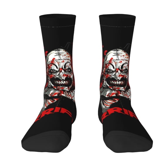 Terrifier Adult Socks Casual Tube Socks Durable Comfort Calf Socks Soft Elastic Crew Socks 2 Black-1