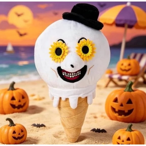 Terrifier Art Scary Classic Clown lce Cream Plush Doll Halloween Decor with Skin-Friendly Soft Plush Material Home & Party Decor Plush Gift for Movie Fans