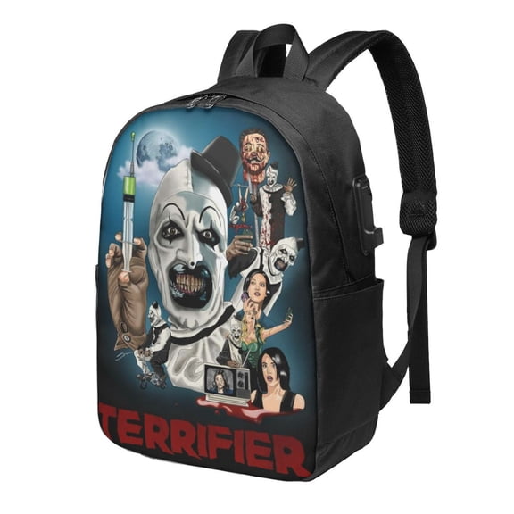 Terrifier Backpack Large Laptop Bookbag with usb Charging Port College Travel Hiking School Computer Daypack Rucksack