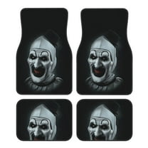 Terrifier Car Floor Mats Set of 4, Anti-Skid Universal Automotive Carpet Front Rear Floor Foot Pads Interior Accessories Decorative for Vehicle Car Truck SUV Van