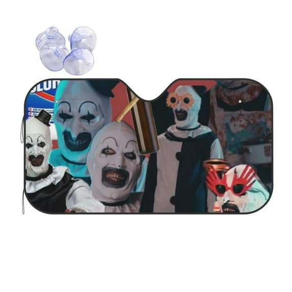Terrifier Car Windshield Sun Shade Auto Front Window Sunshade Cover Car Visor For Car Truck Suv Small