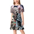 thumbnail image 1 of Terrifier Girls Short Sleeve Dress Soft Cute Designs Dresses Casual T-Shirt Dress 130CM, 1 of 7