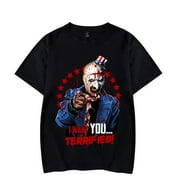 IYQPJSDK Terrifier Halloween Tshirt Scary Horror Movie Merch Cosplay Short Sleeve T-shirt Summer For Men/Women Streetwear
