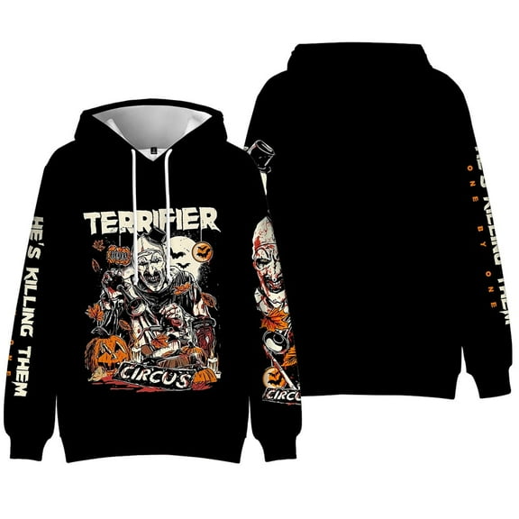 Terrifier Hoodie Halloween Horror Movie Merch For Women/Men Fashion Hip Hop Sweatshirt Scary Style Streetwear