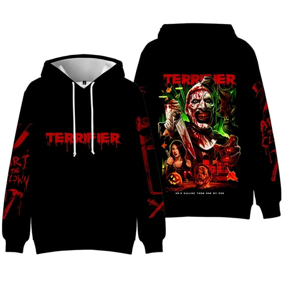 Terrifier Hoodie Halloween Horror Movie Merch For Women/Men Long Sleeve Sweatshirt Scary Style Streetwear