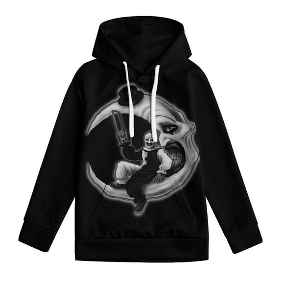 Terrifier Hoodie for Boys Girls, Horror Movie Pullover Hooded for Kids, Fashion Lightweight Sweatshirt, Long Sleeve Hoodies with Pocket, S-XL