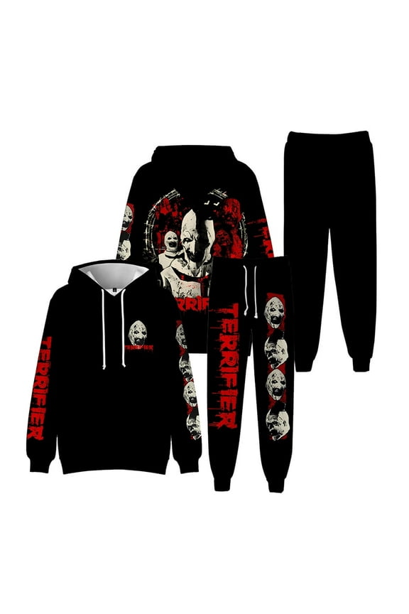 Hoodies Set Halloween Horror Movie Merch For Men/Women Cosplay Scary Sweatshirt Pants Two Piece Set