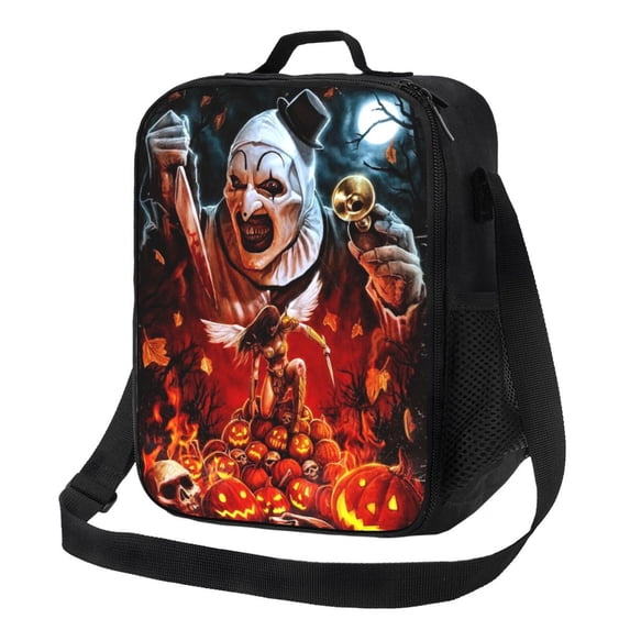 Terrifier Insulated Lunch Bags Bento Bag Zipper Portable Lunch-Box Shoulder Bag With Adjustable Shoulder Strap