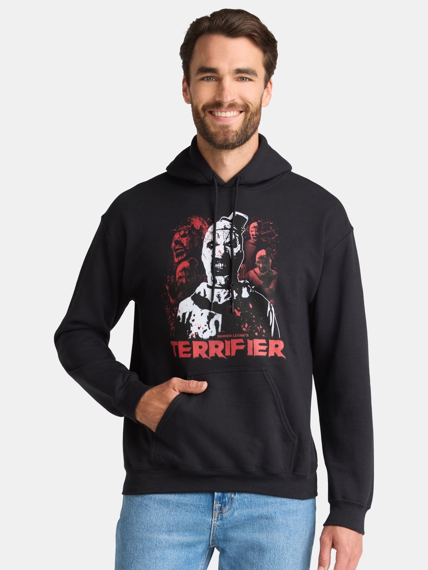 Terrifier Men's & Big Men's Pullover Hoodie Sweatshirt, Sizes XS-3XL